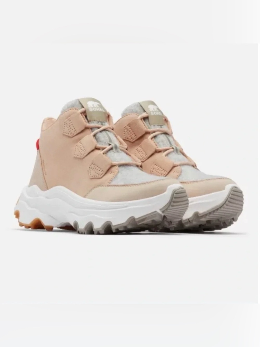 BRAND NEW SOREL WOMEN'S KINETIC BREAKTHRU CARIBOU SNEAKER BOOT NOVA SAND SIZE 8